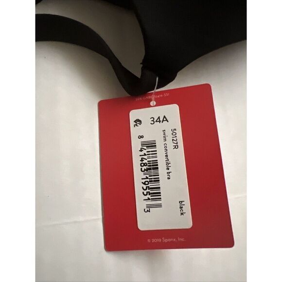 SPANX Super Flattering Ladies Swim Convertible Bra Size 34A Black New With Tags - Picture 8 of 9